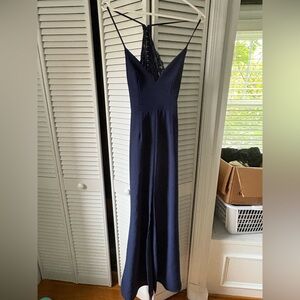 Lovers + Friends Navy Blue Prom Dress